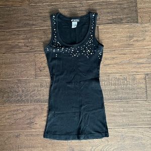 Y2K Black Tank Top (S)